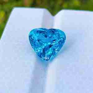 Swiss Blue Heart Shape Blue Topaz